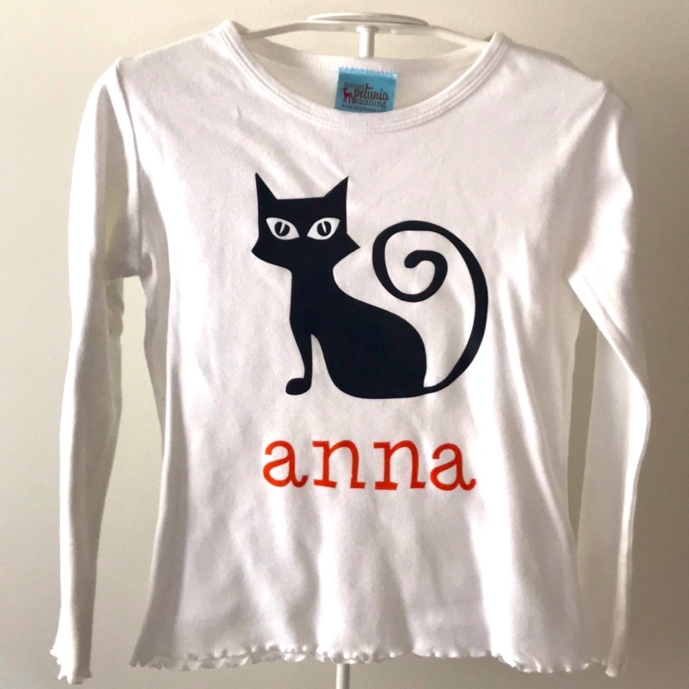 Halloween Custom “ANNA” cat shirt